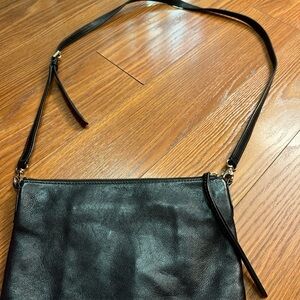 Fossil Black Leather Crossbody Bag